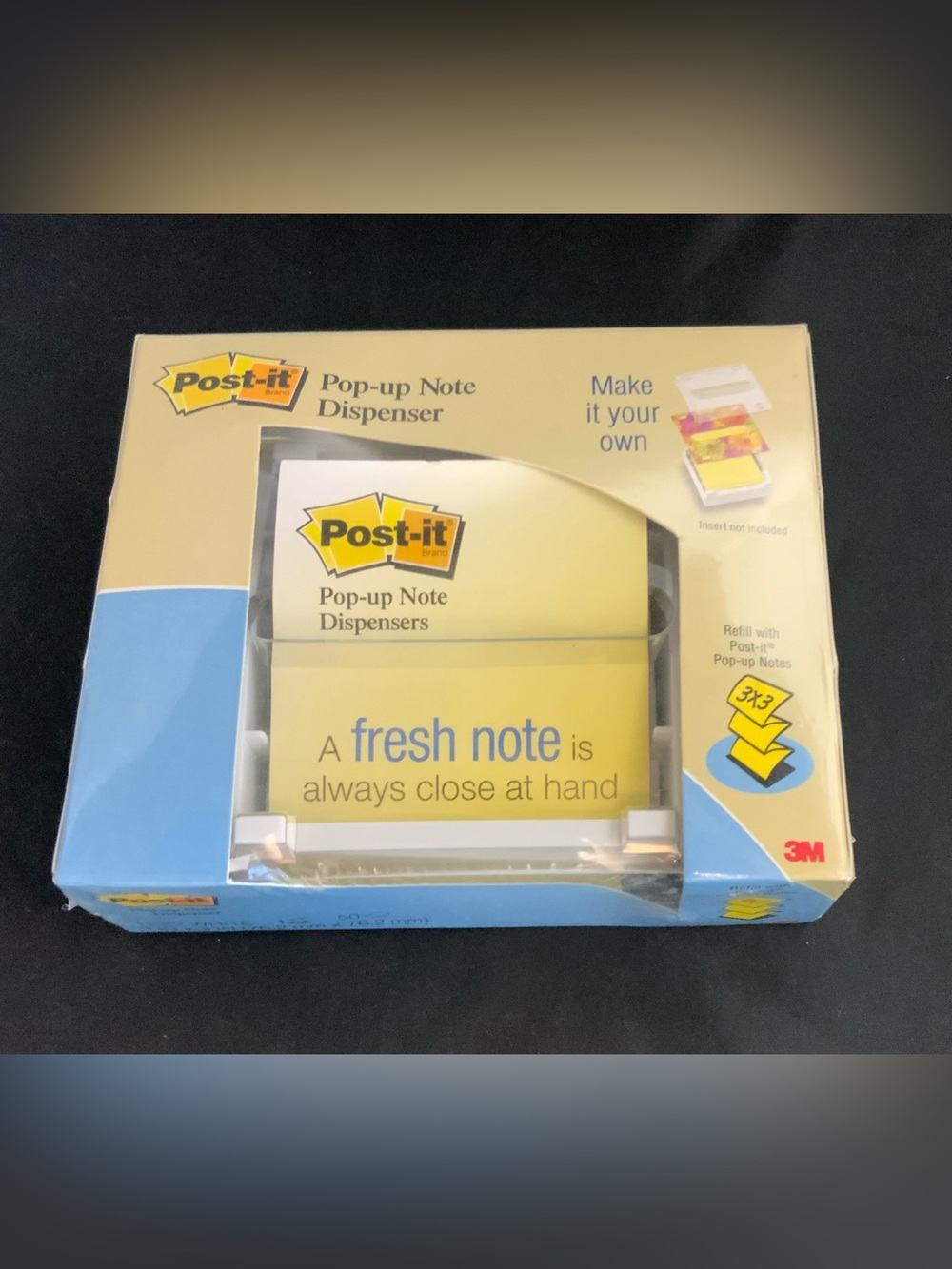 Post-it Pop-up Note Dispenser w/1 pop-up note 50 sheet pad - NEW